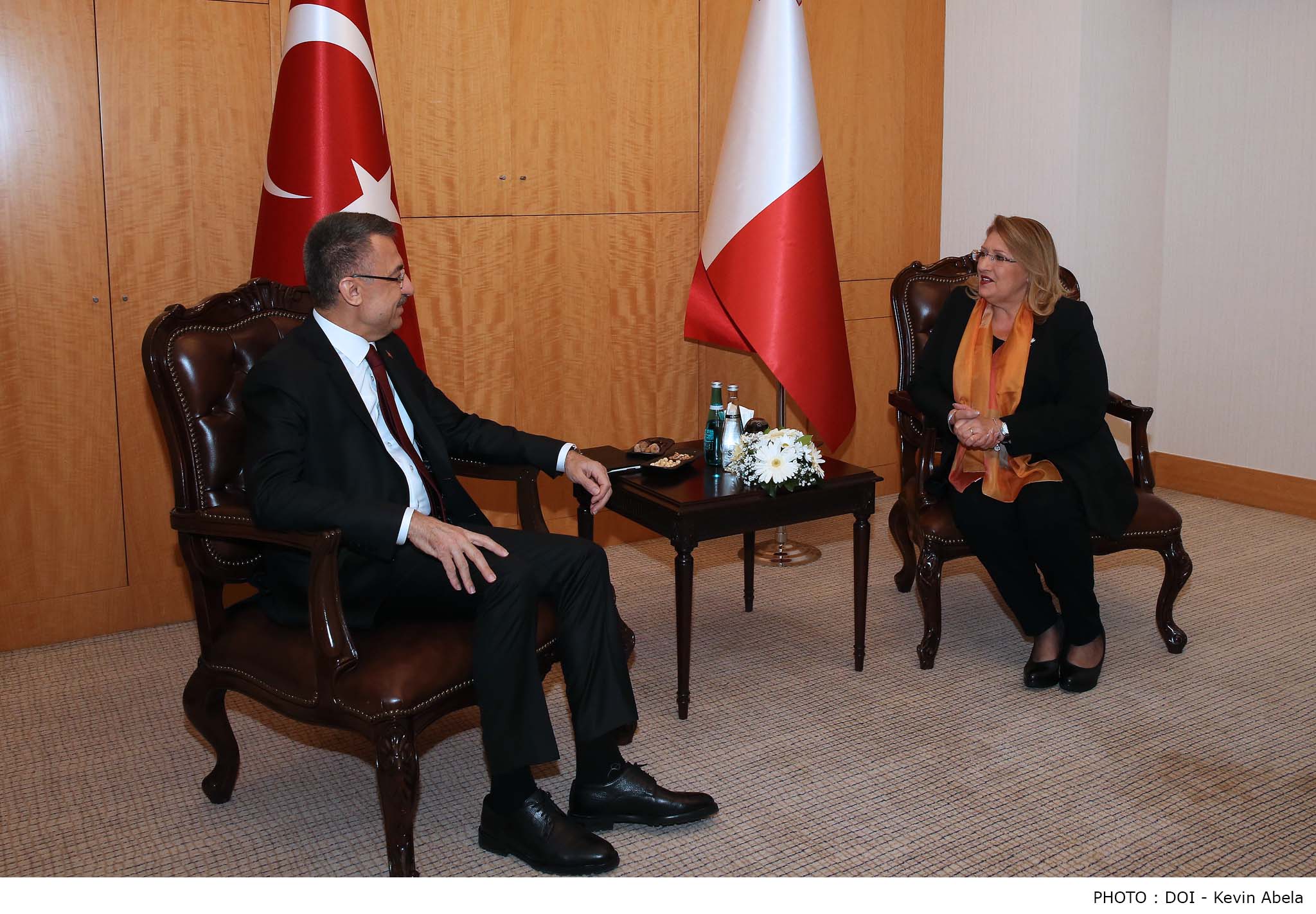 ​President of Malta, Marie-Louise Coleiro Preca, met the Vice President of the Republic of Turkey,