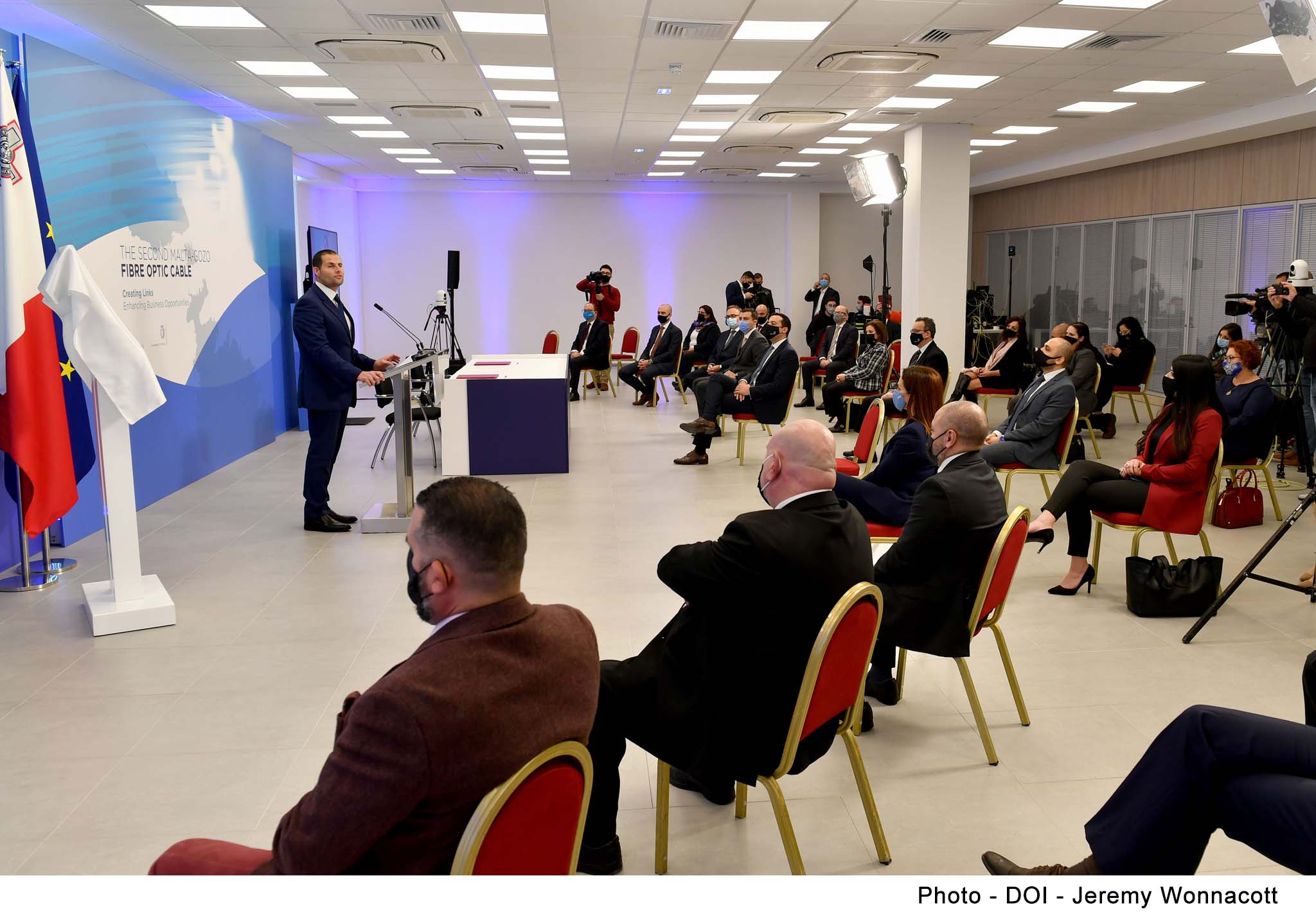 STQARRIJA MILL-UFFIĊĊJU TAL-PRIM MINISTRU: Inawgurat it-tieni fibre optic cable bejn Malta u Għawdex