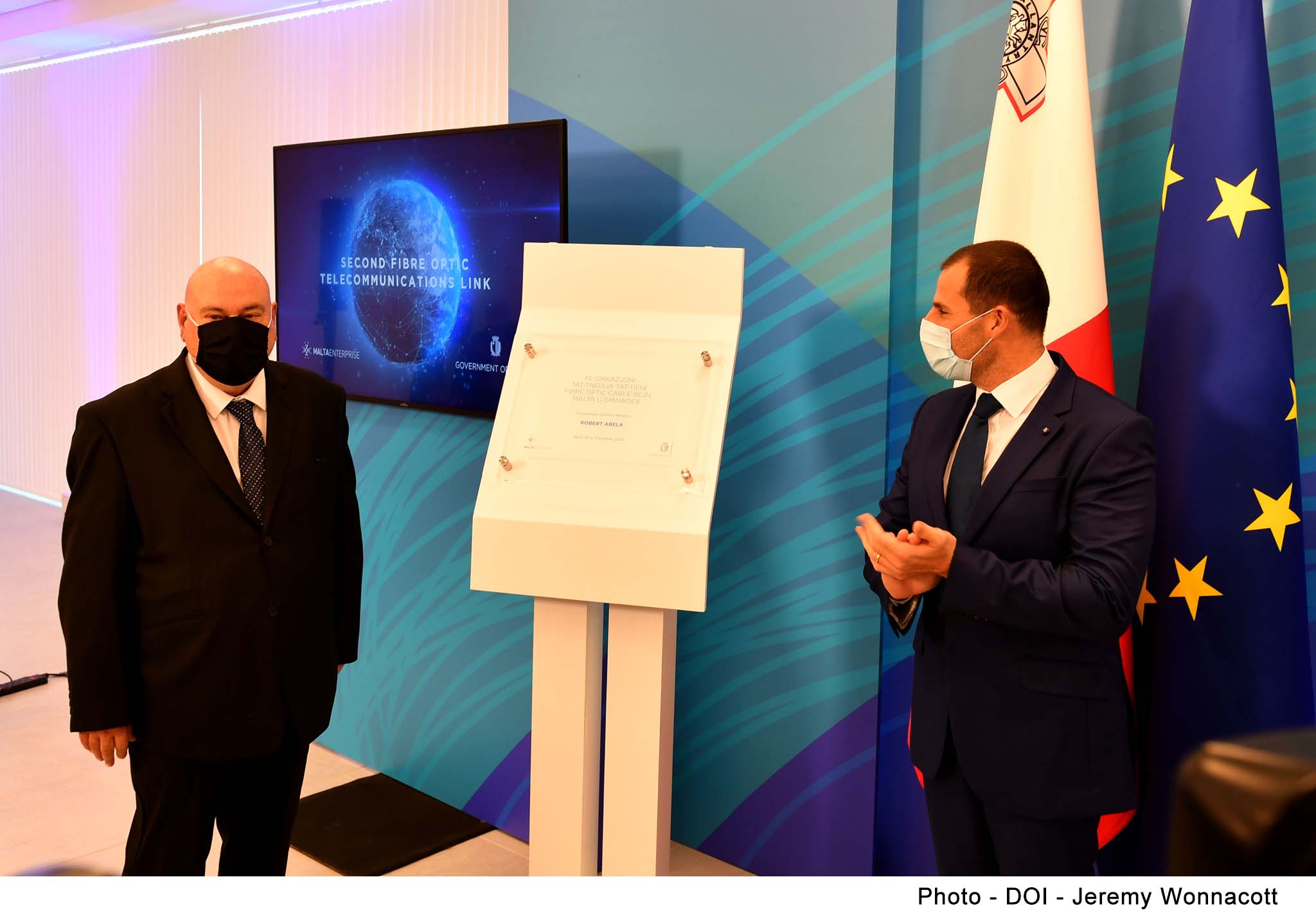 STQARRIJA MILL-UFFIĊĊJU TAL-PRIM MINISTRU: Inawgurat it-tieni fibre optic cable bejn Malta u Għawdex