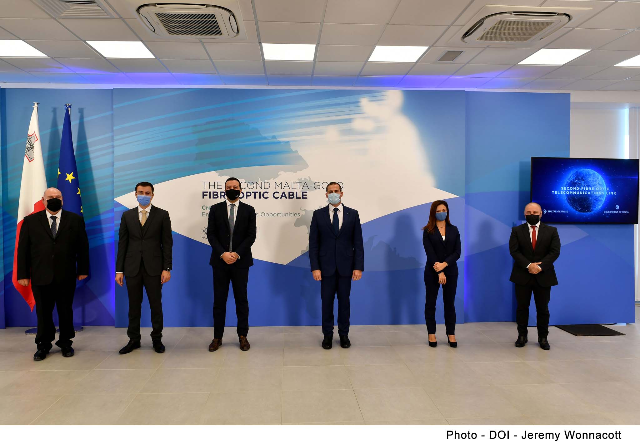 STQARRIJA MILL-UFFIĊĊJU TAL-PRIM MINISTRU: Inawgurat it-tieni fibre optic cable bejn Malta u Għawdex