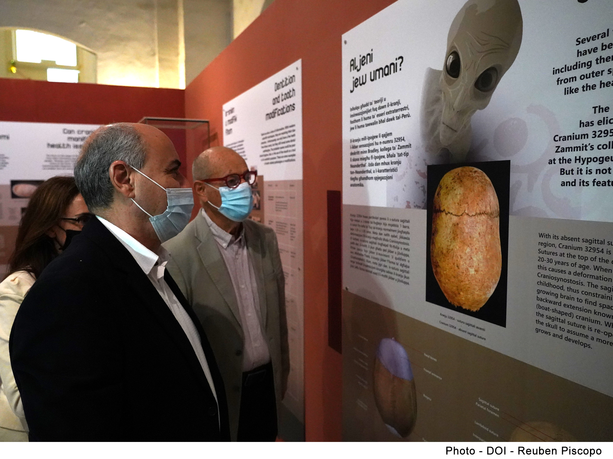 PRESS RELEASE BY THE MINISTRY FOR THE NATIONAL HERITAGE, THE ARTS AND LOCAL GOVERNMENT  The Hypogeum skulls on display at the National Museum of Archaeology