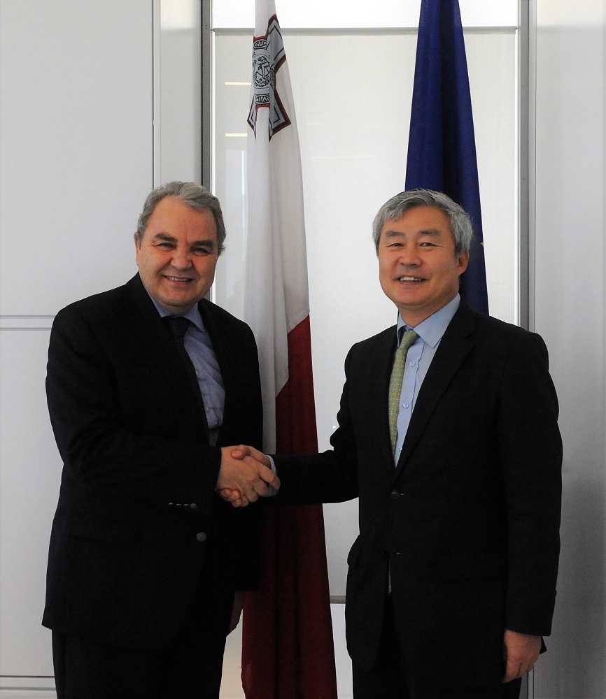 PRESS RELEASE BY THE OFFICE OF THE SPEAKER Speaker Farrugia meets new Korean Ambassador
