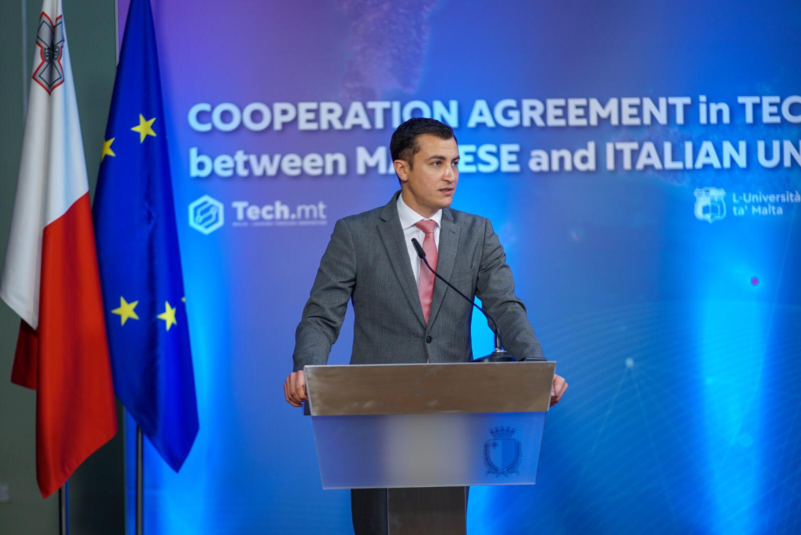 PRESS RELEASE BY THE MINISTRY FOR THE ECONOMY AND INDUSTRY Cooperation Agreement in Technology Innovation between Tech.Mt, the University of Malta and eight Italian Universities