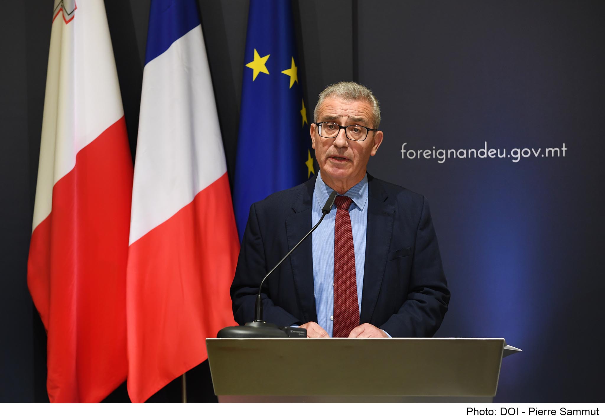 PRESS RELEASE BY THE MINISTRY FOR FOREIGN AND EUROPEAN AFFAIRS  Minister Evarist Bartolo holds a bilateral meeting with the French Minister for Europe and Foreign Affairs Jean-Yves Le Drian