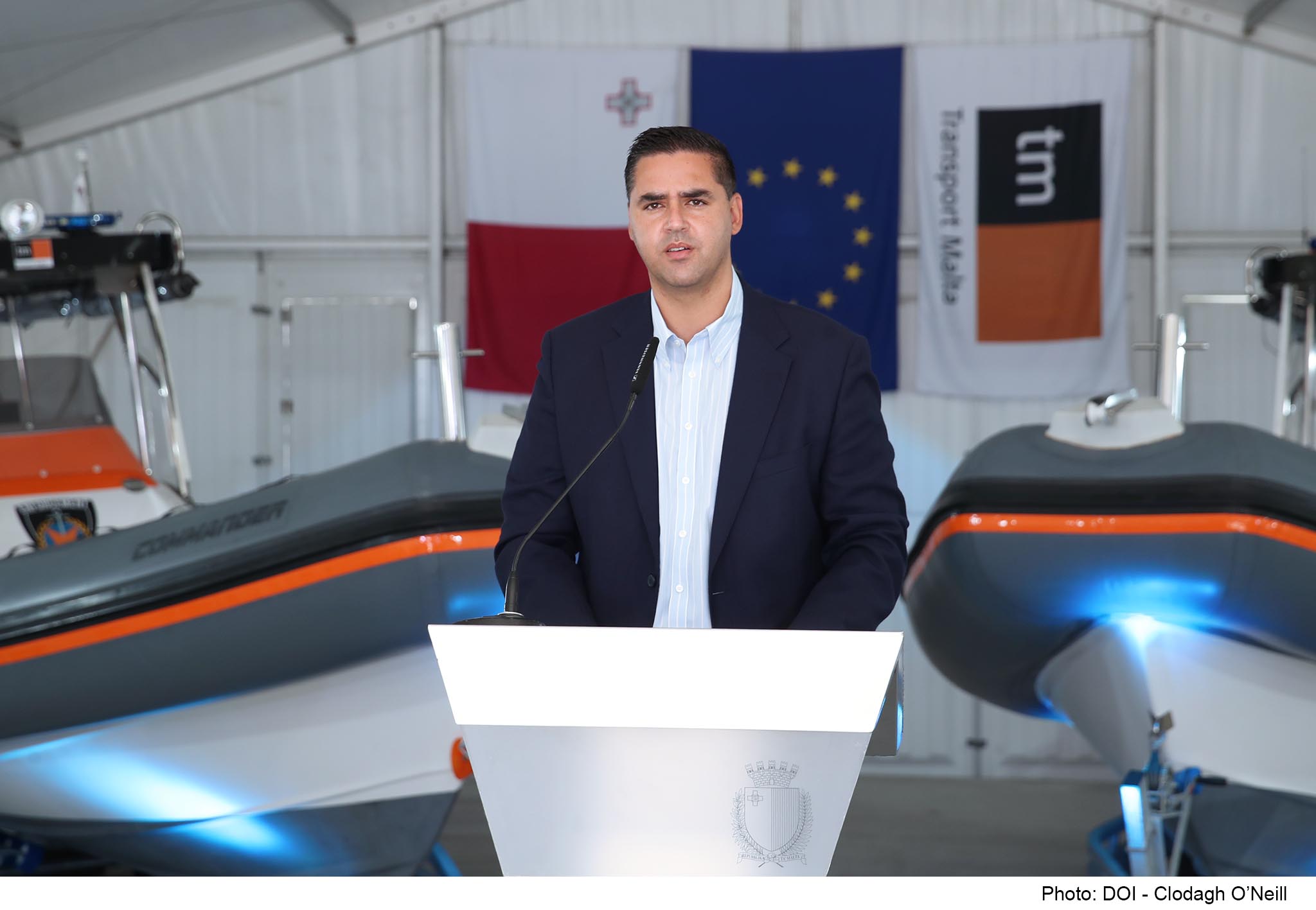PRESS RELEASE BY THE MINISTRY FOR TRANSPORT, INFRASTRUCTURE AND CAPITAL PROJECTS: Maritime Enforcement Department receives first three RHIBs