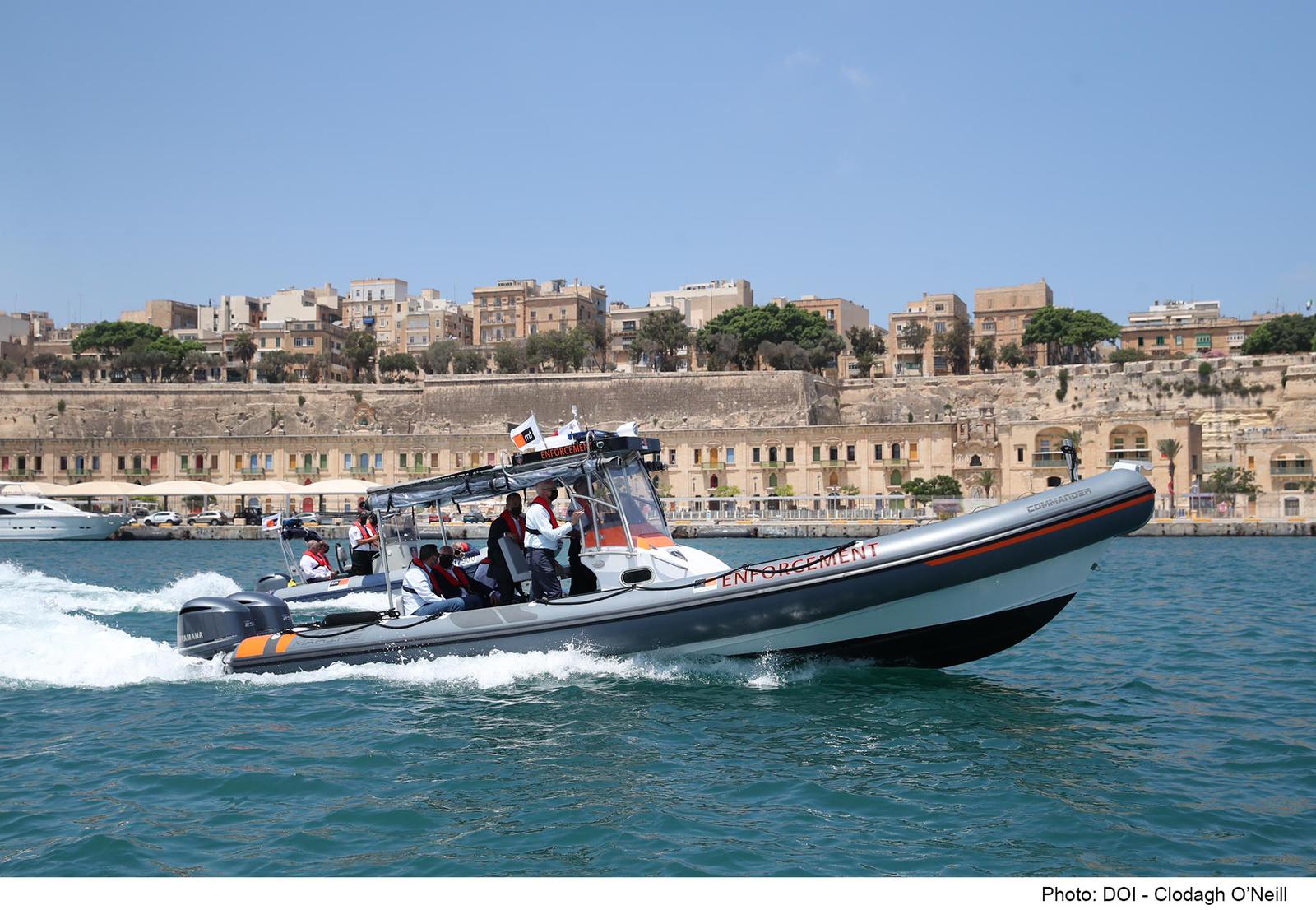 PRESS RELEASE BY THE MINISTRY FOR TRANSPORT, INFRASTRUCTURE AND CAPITAL PROJECTS: Maritime Enforcement Department receives first three RHIBs