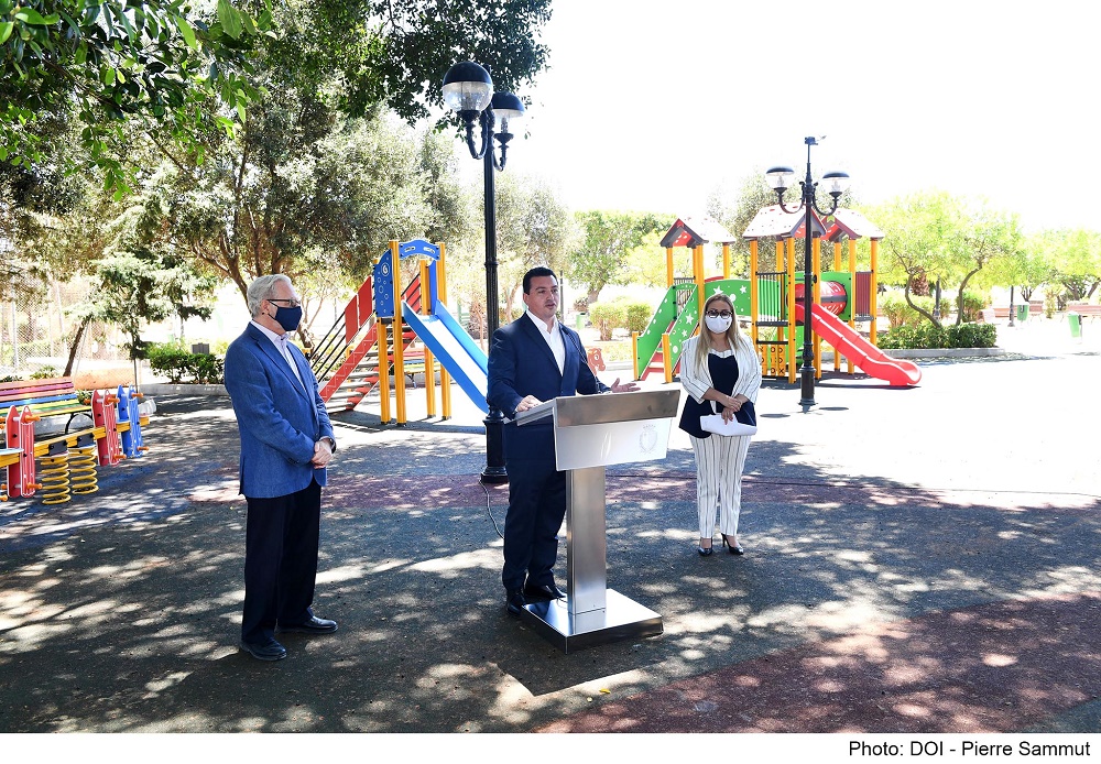 PRESS RELEASE BY THE MINISTRY FOR THE ENVIRONMENT, CLIMATE CHANGE AND PLANNING: Works on King George V Gardens in Floriana completed