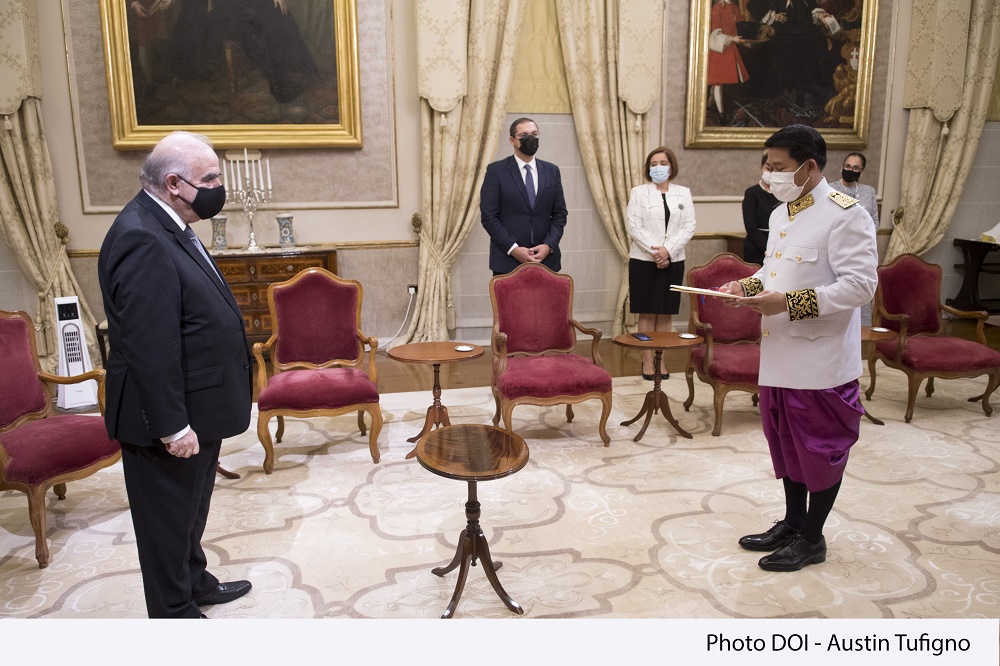 PRESS RELEASE BY THE OFFICE OF THE PRESIDENT: The President of Malta presides over a full credentials ceremony following easing of Covid-19 restrictions