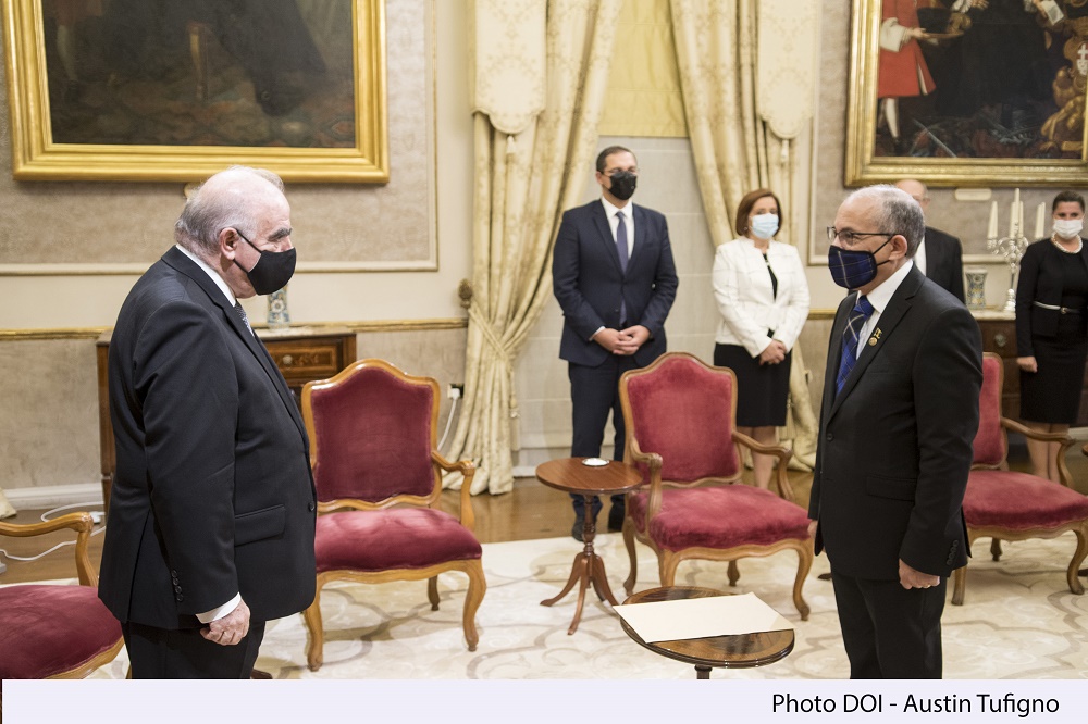 PRESS RELEASE BY THE OFFICE OF THE PRESIDENT: The President of Malta presides over a full credentials ceremony following easing of Covid-19 restrictions