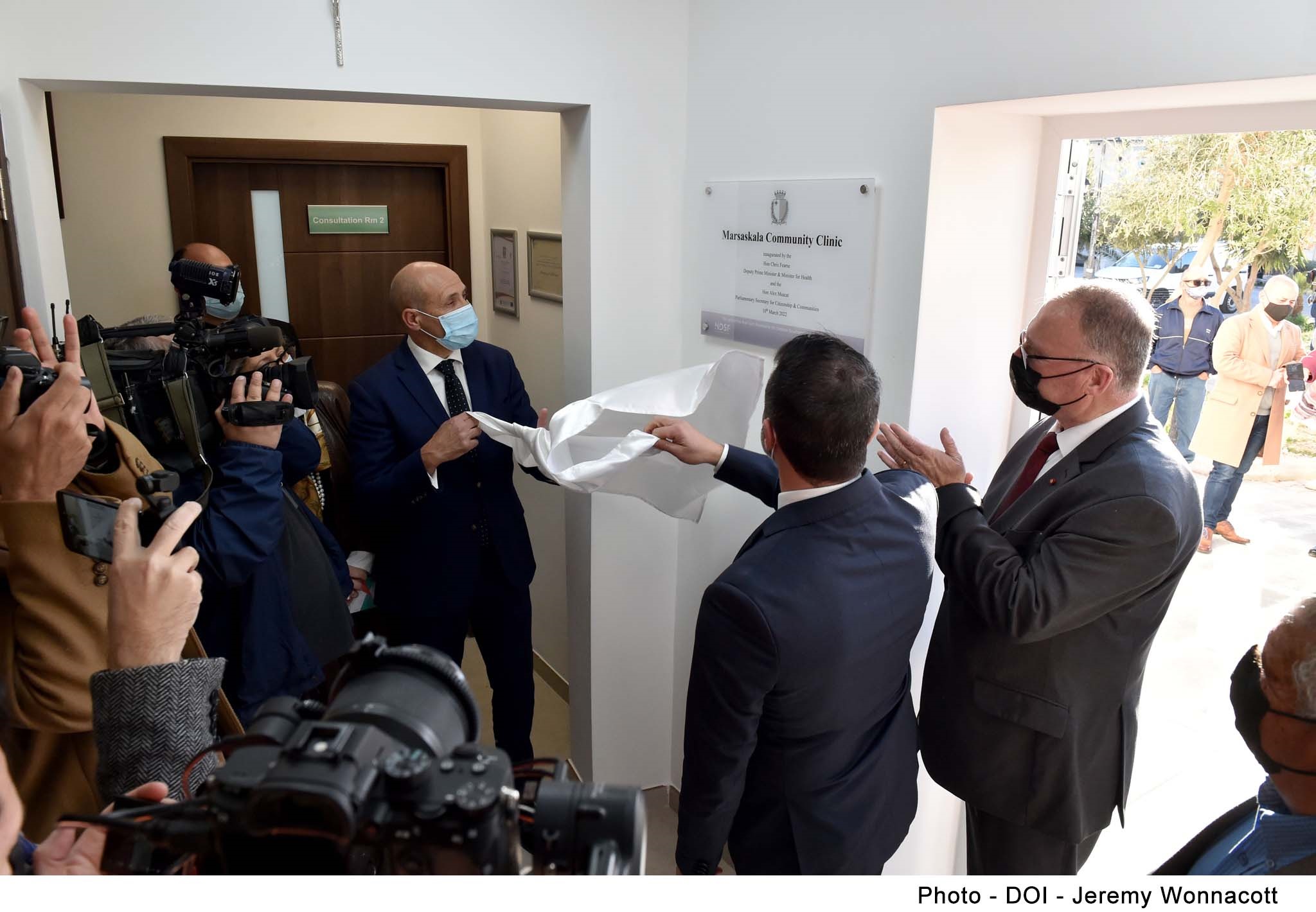 STQARRIJA MILL-UFFIĊĊJU TAD-DEPUTAT PRIM MINISTRU U MINISTERU GĦAS-SAĦĦA U MIS-SEGRETARJAT PARLAMENTARI GĦAĊ-ĊITTADINANZA U L-KOMUNITAJIET Inawgurata klinika komunitarja tas-saħħa f'Marsaskala