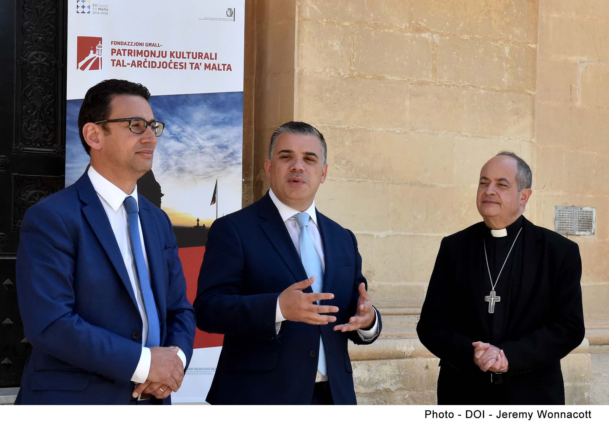STQARRIJA MIS-SEGRETARJAT PARLAMENTARI GĦALL-FONDI EWROPEJ Inawgurat ir-restawr tal-faċċata tal-Knisja Parrokkjali tan-Naxxar