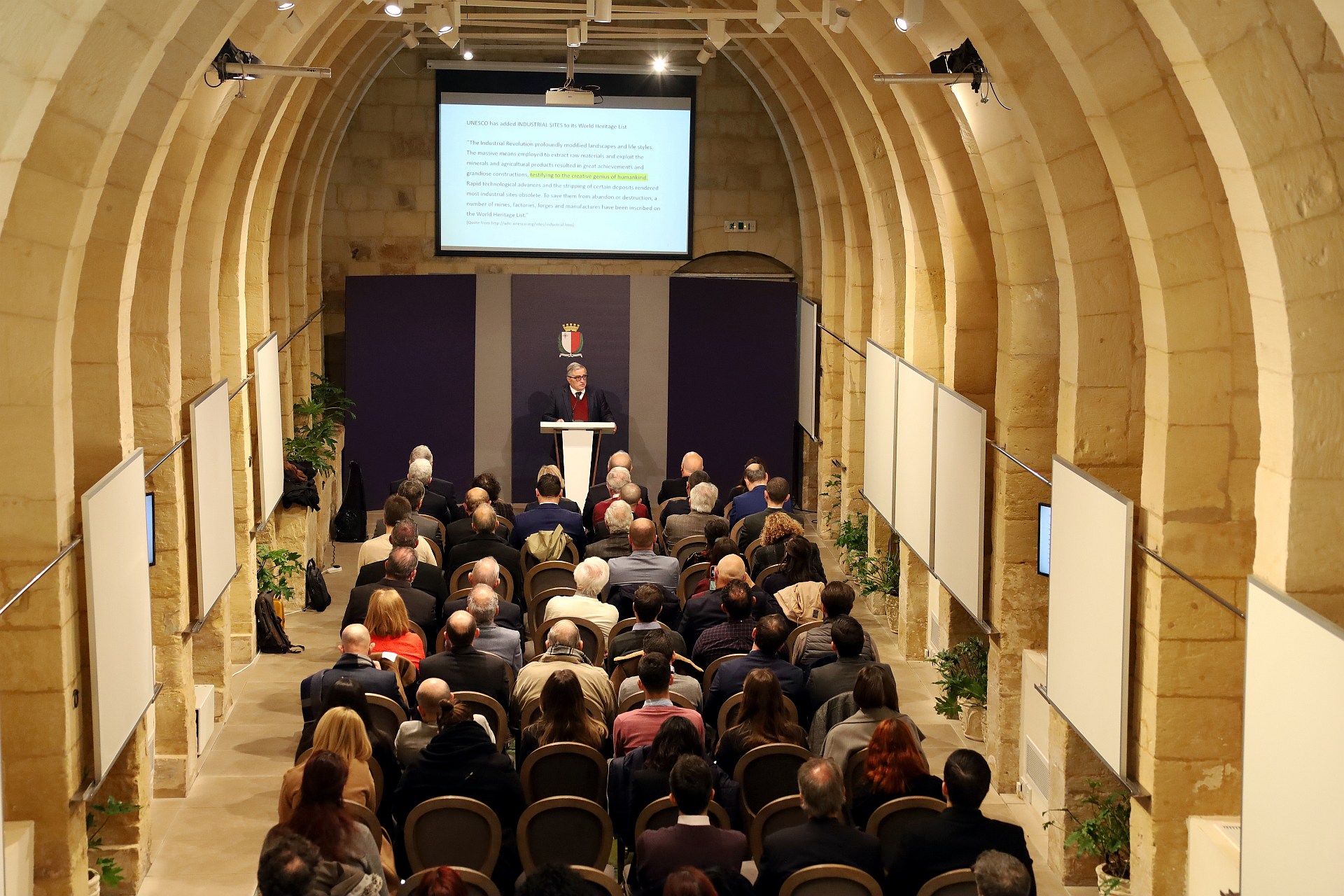 PRESS RELEASE BY THE OFFICE OF THE PRESIDENT The President of Malta addresses the national conference ‘A Future for Industrial Heritage in Malta’