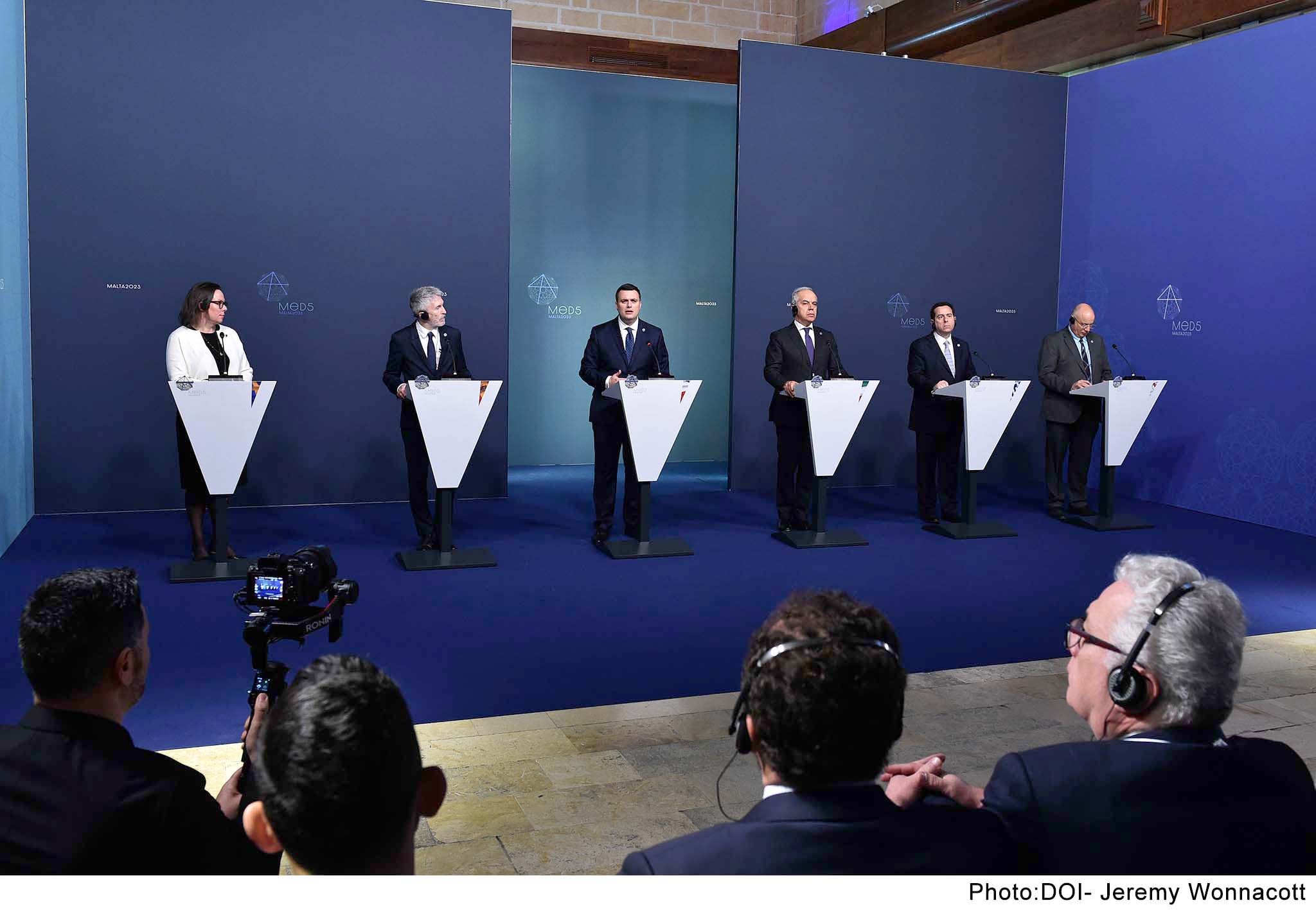 PRESS RELEASE BY THE MINISTRY FOR HOME AFFAIRS, SECURITY, REFORMS AND EQUALITY: Common Position on Migration between the Med5 Member States