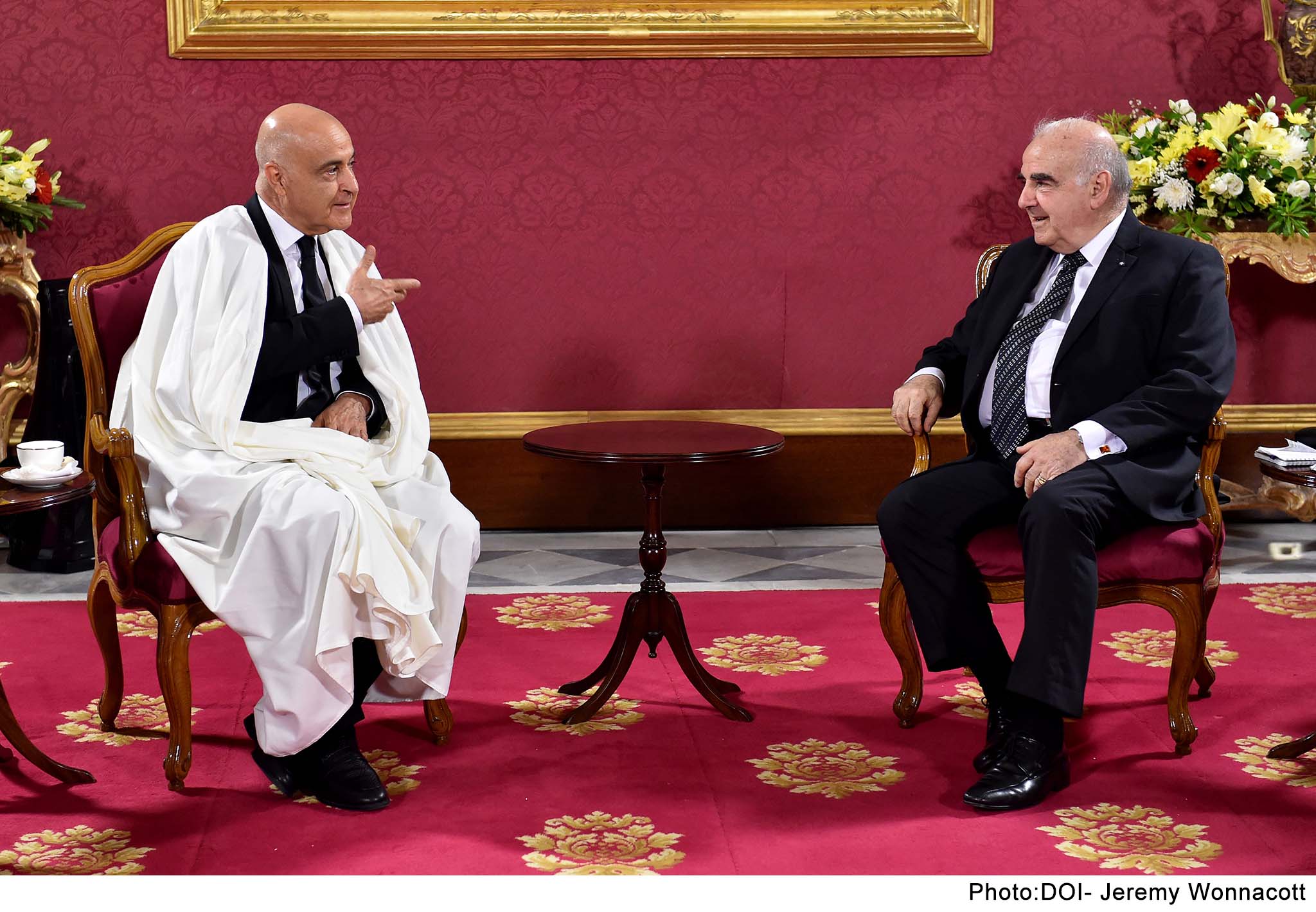​PRESS RELEASE BY THE OFFICE OF THE PRESIDENT The Ambassador of Algeria, Abdelkarim Touharia, presents his letters of credence to the President of Malta