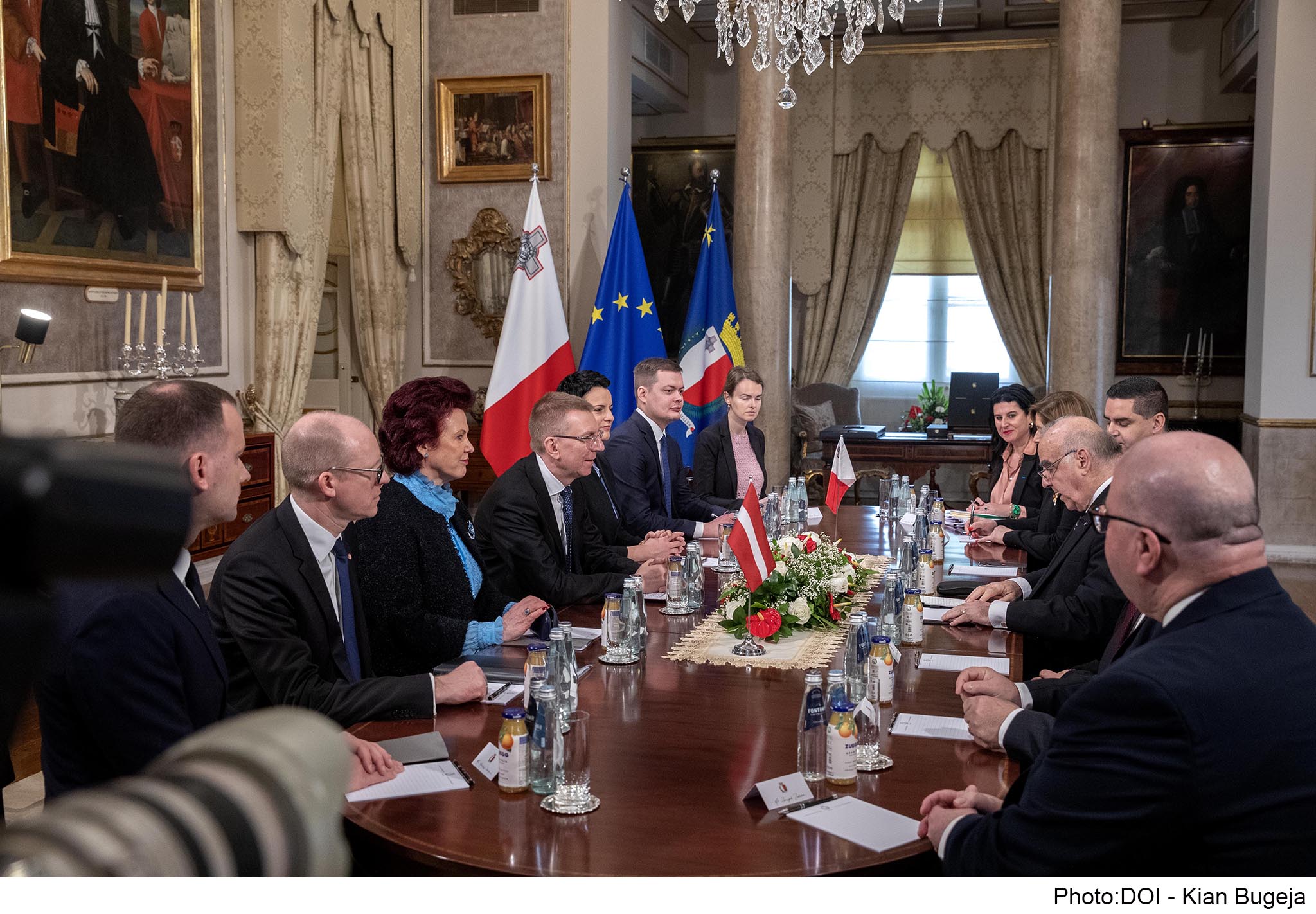 PRESS RELEASE BY THE OFFICE OF THE PRESIDENT President Vella and President Rinkēvičs confirm the excellent relations between Malta and Latvia