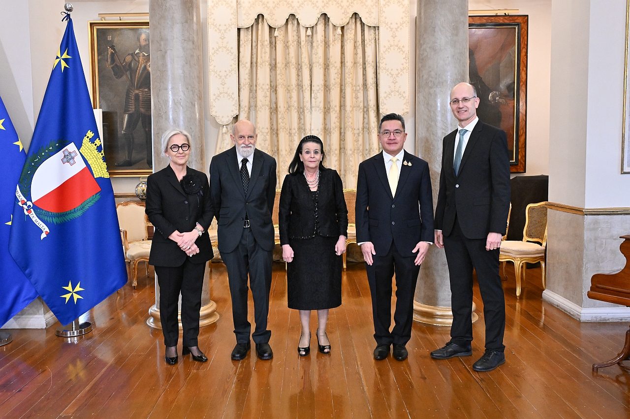PRESS RELEASE FROM THE OFFICE OF THE PRESIDENT Three new non-resident Ambassadors present their credentials to the President of Malta.