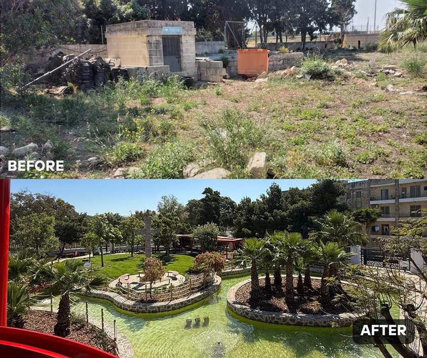 PRESS RELEASE BY THE MINISTRY FOR THE ENVIRONMENT, ENERGY AND PUBLIC CLEANLINESS From abandoned land to a garden full of life: another open space by Project Green