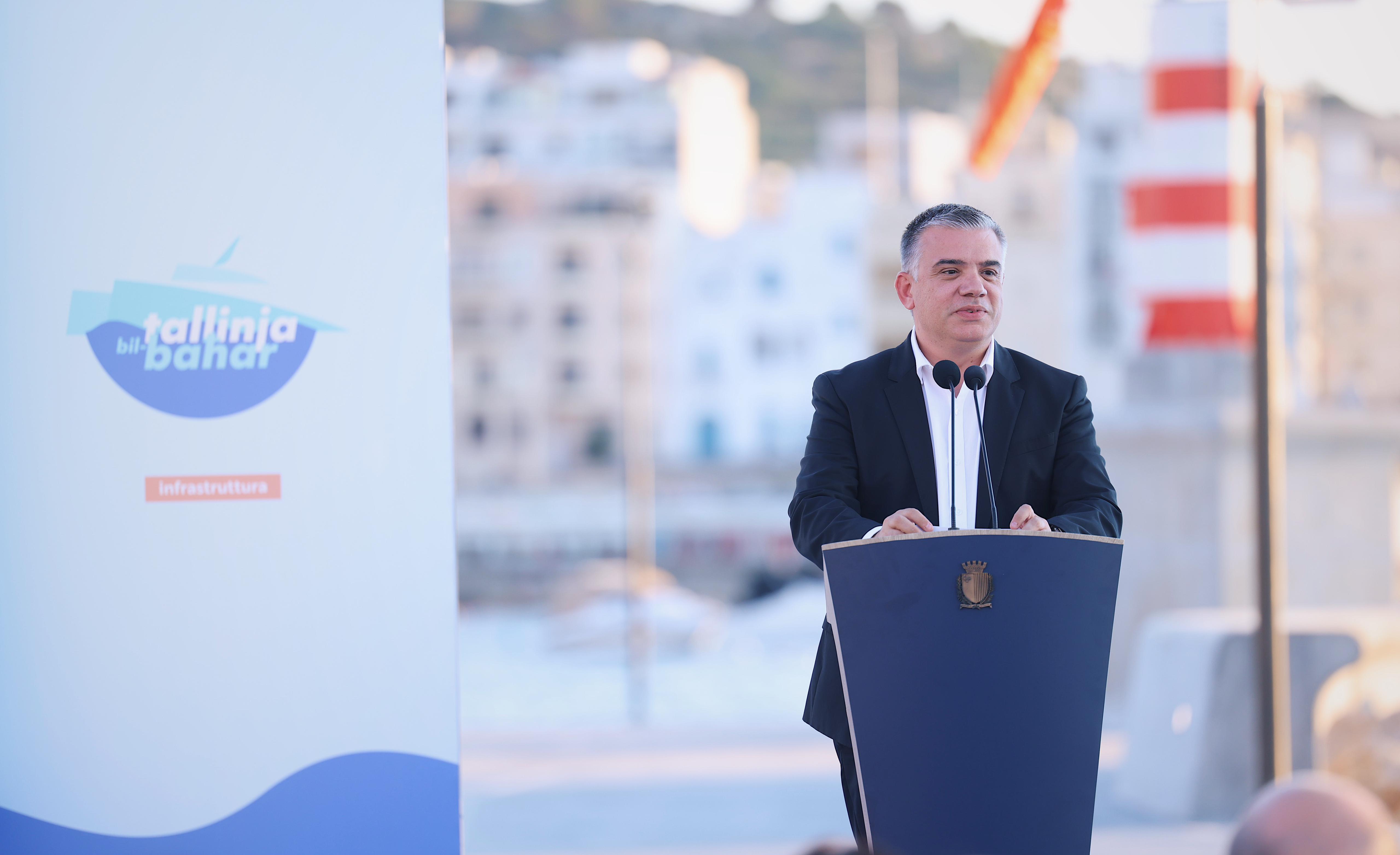 PRESS RELEASE BY THE OFFICE OF THE PRIME MINISTER Prime Minister Robert Abela inaugurates the Buġibba Breakwater and Ferry Facilities Project