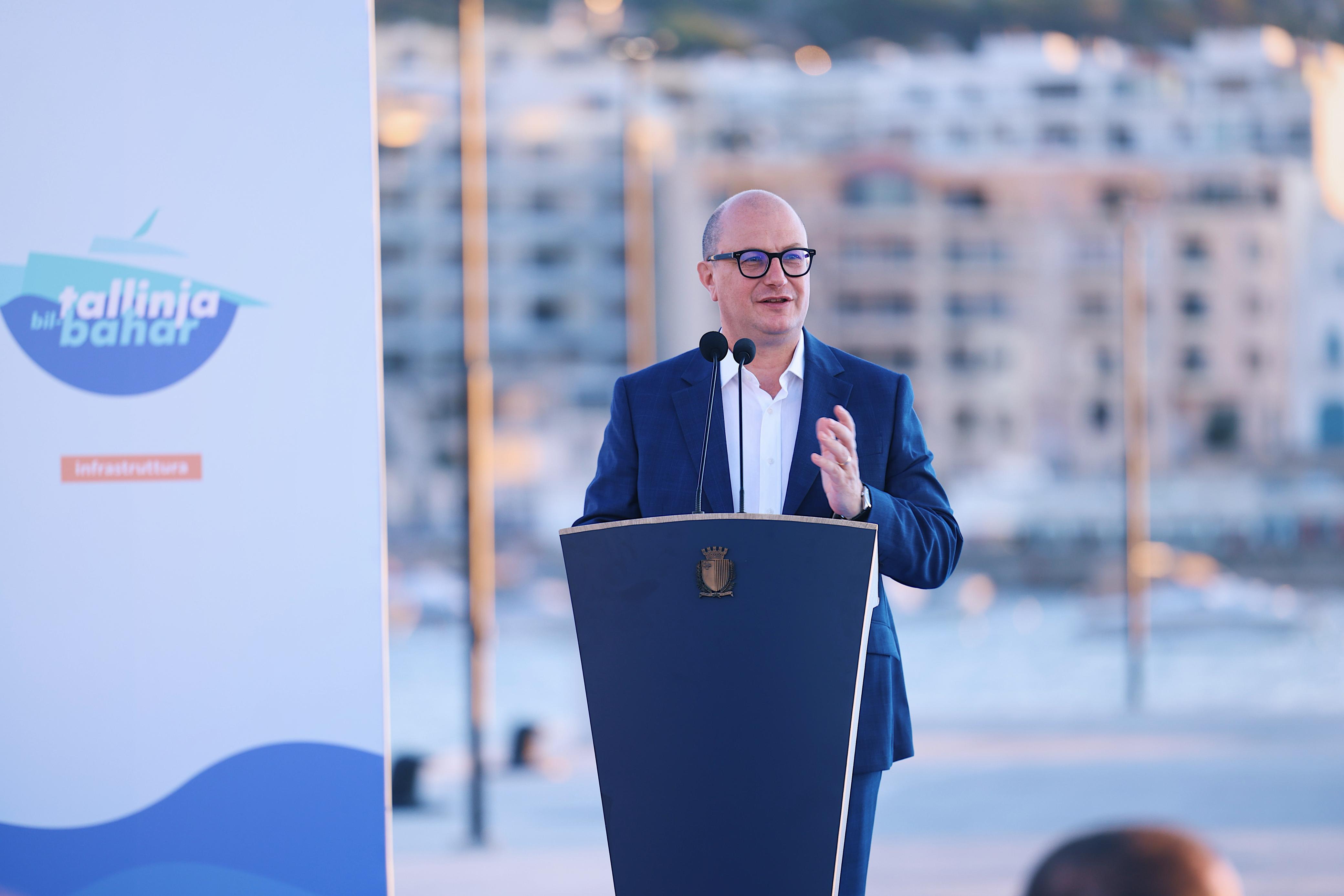 PRESS RELEASE BY THE OFFICE OF THE PRIME MINISTER Prime Minister Robert Abela inaugurates the Buġibba Breakwater and Ferry Facilities Project