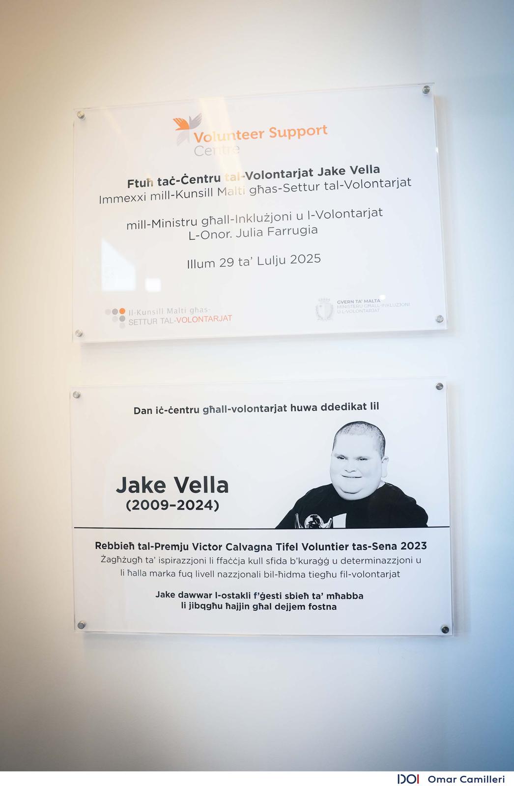 STQARRIJA MILL-MINISTERU GĦALL-INKLUŻJONI U L-VOLONTARJAT: Imwettqa wegħda elettorali oħra: Inawgurat il-ħames ċentru għall-volontarjat f'Raħal Ġdid b'rikonoxximent għal Jake Vella