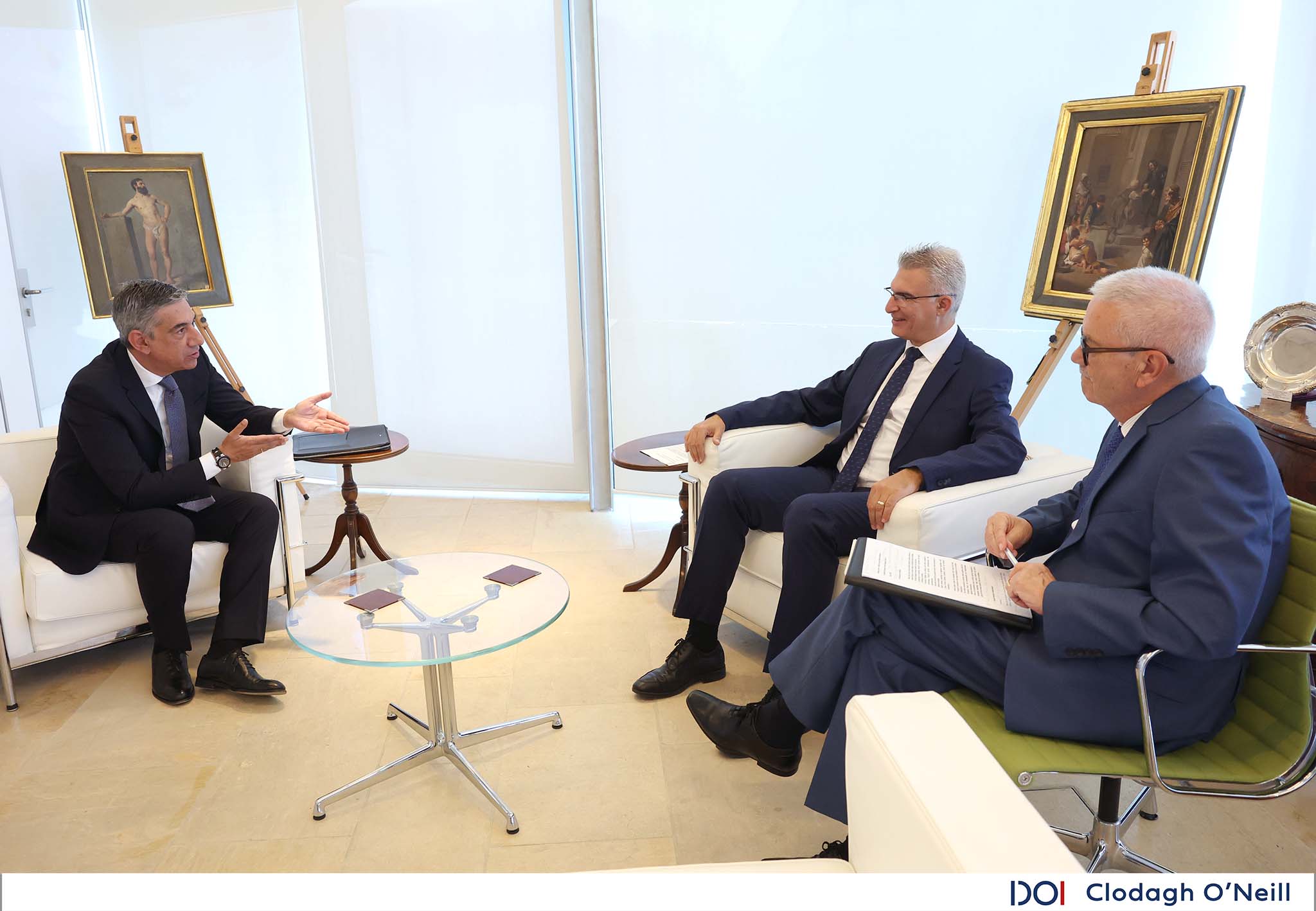 PRESS RELEASE BY THE OFFICE OF THE SPEAKER Speaker Carmelo Abela receives the High Commissioner of the Republic of Cyprus on a Farewell Call