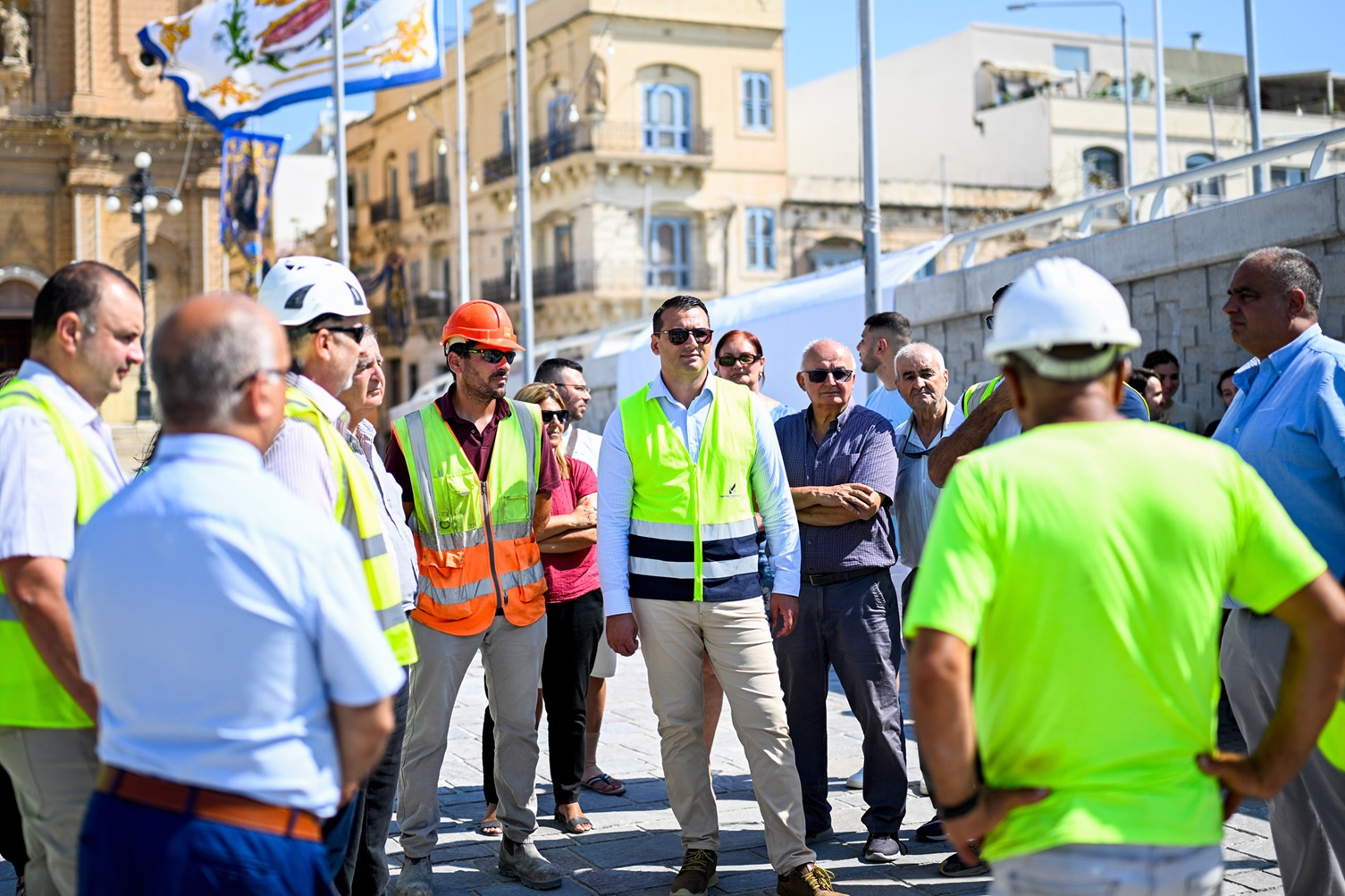 PRESS RELEASE BY THE MINISTRY FOR INFRASTRUCTURE, PLANNING AND EMPLOYMENT For the first time, the Msida community is enjoying a new square at the heart of the locality