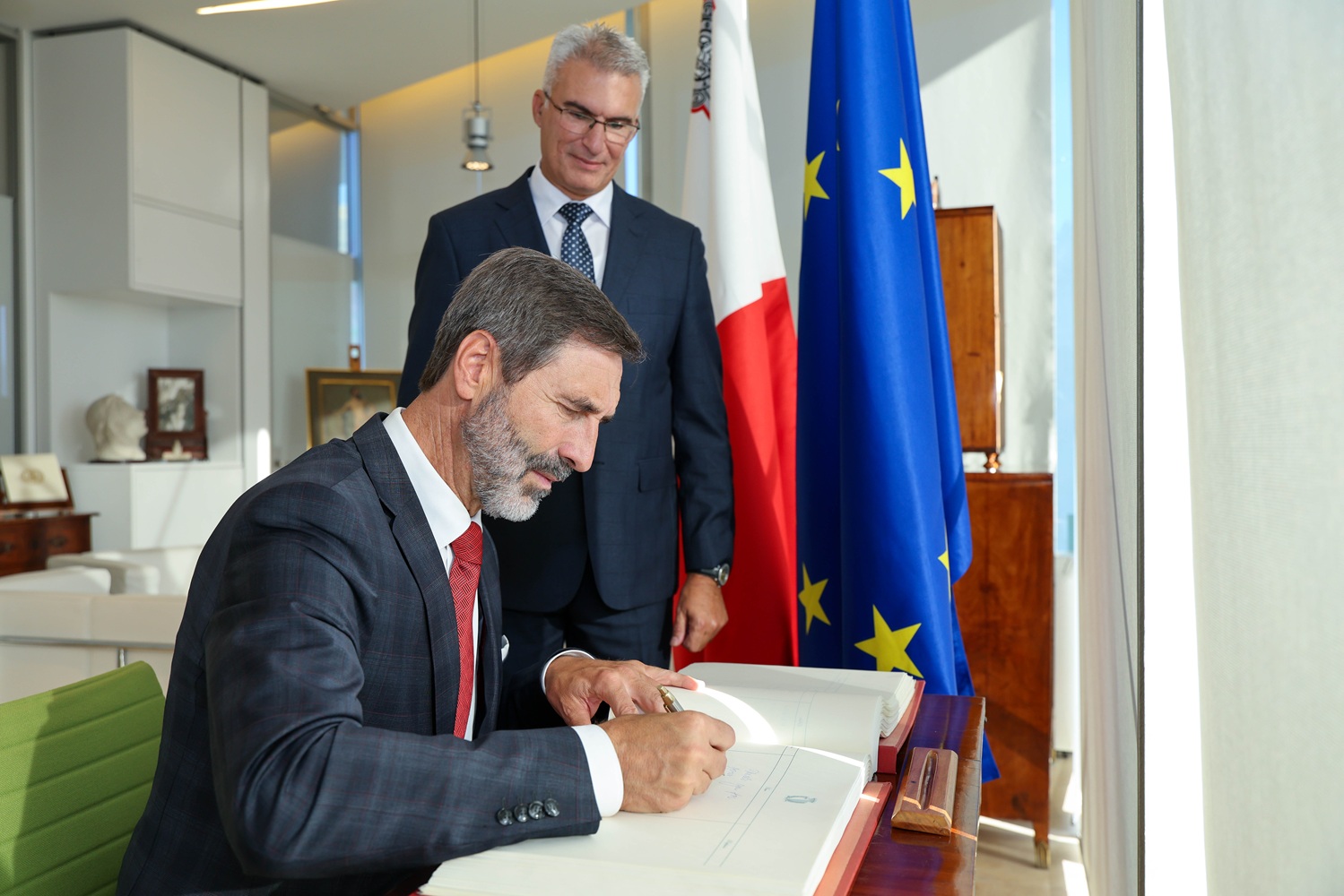 PRESS RELEASE BY THE OFFICE OF THE SPEAKER Speaker Carmelo Abela meets Slovak Foreign and European Affairs Minister and French Parliamentary Friendship Group