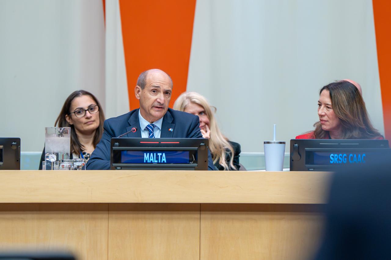 STQARRIJA MILL-MINISTERU GĦALL-AFFARIJIET BARRANIN U EWROPEJ Malta tmexxi diskussjoni fin-Nazzjonijiet Magħquda dwar il-ħarsien tat-tfal fil-kunflitti armati