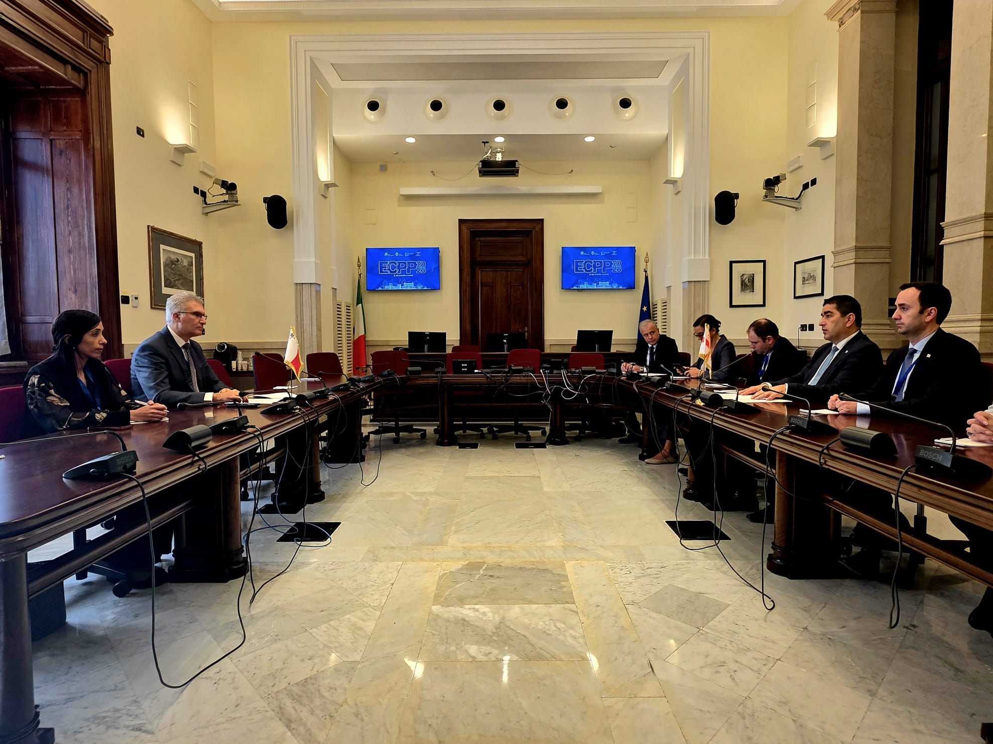 PRESS RELEASE BY THE OFFICE OF THE SPEAKER Speaker Carmelo Abela participates in the European Conference of Presidents of Parliaments of the Council of Europe in Rome