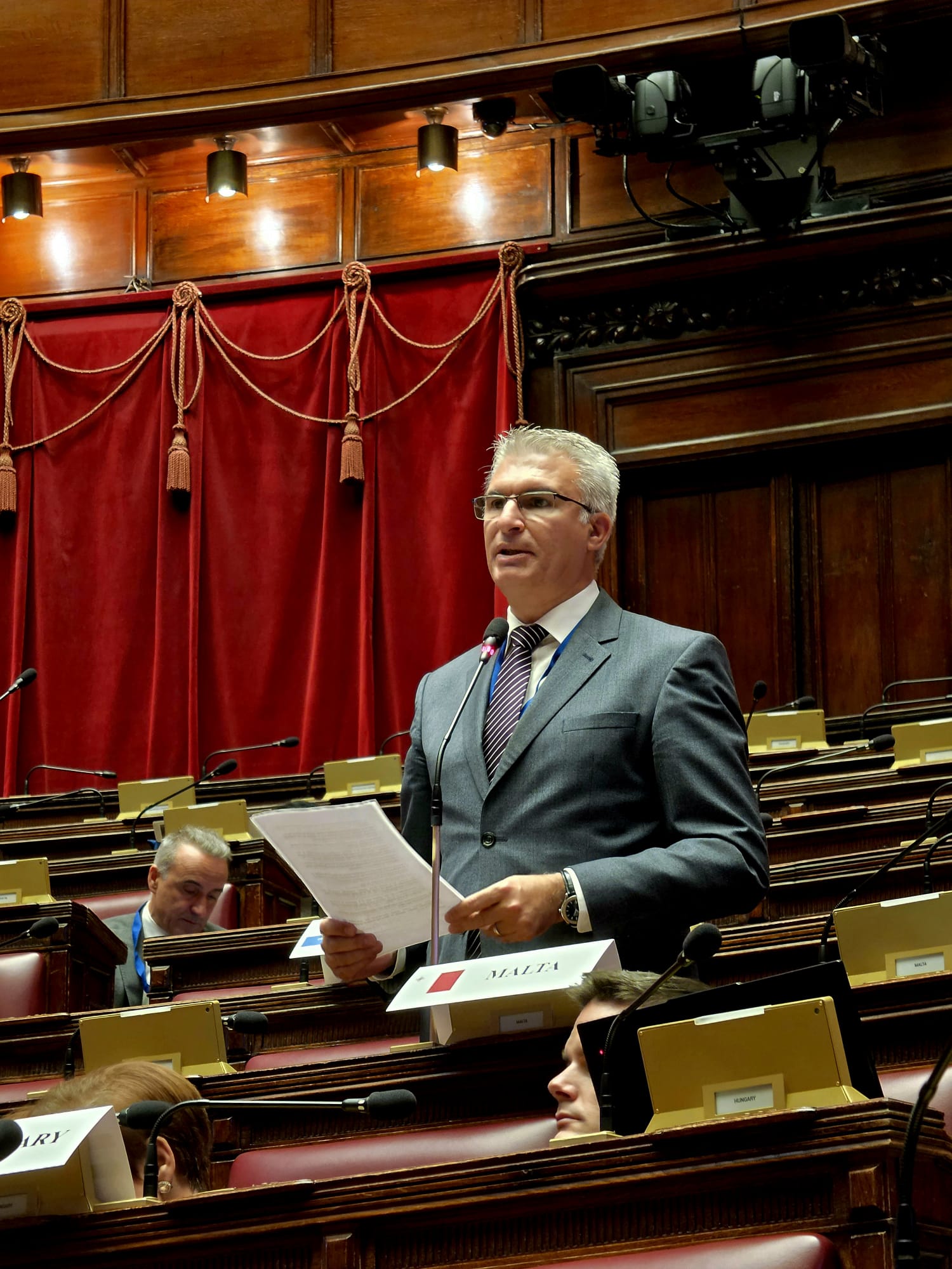 PRESS RELEASE BY THE OFFICE OF THE SPEAKER Speaker Carmelo Abela participates in the European Conference of Presidents of Parliaments of the Council of Europe in Rome