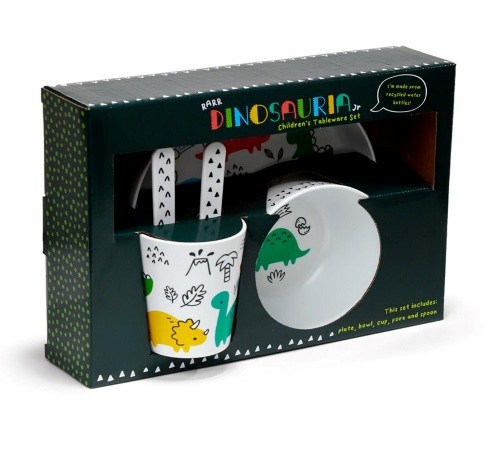 A set of dinosaur cups and a bowl AI-generated content may be incorrect.